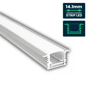 MOUNTING KIT WITH DIFFUSER FOR LED STRIP-FLOOR PROFILE RECESSED 1000*17*14mm