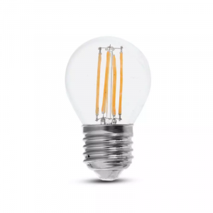 Bulb LED 6W Filamento E27 G45 Copertura trasparente 4000K 130 LM/W