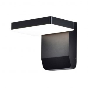 Luce a parete LED da 17W 3000K Black Body Square IP65