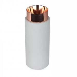 METALLO DI GYPSUM CORITTO GU10 con fondo in oro rosa Matt in cemento grigio