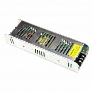 Alimentazione in metallo slim 25w 12V 2.1A con 1 uscita 140x33x27mm IP20
