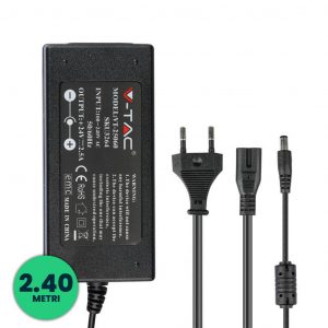 Alimentazione in plastica 78W 24V 3.65A Plug e gioca con 2,1 Jack Black Color 2,4m Cavo IP44