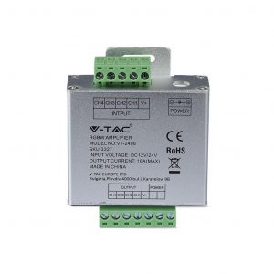 RGBW LED Strip Amplificatore Segnale Amplificatore 4-Canale 12–24V Terminali a vite 16A / DC 2.1 Jack