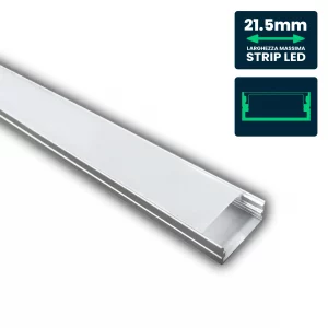 Kit di montaggio della striscia a LED con alluminio diffusore 2000* 23,5* 10mm Milky