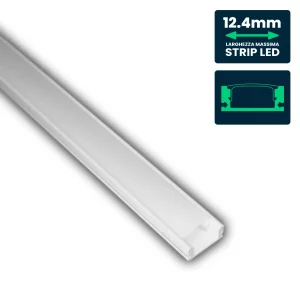 Kit di montaggio della striscia a LED con aluminio diffusore2000* 17,4* 7mm alloggiamento bianco
