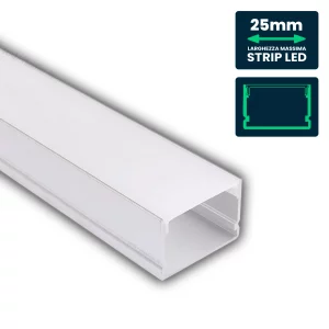 Kit di montaggio della striscia a LED con diffusore in alluminio 2000*30*20mm Milky