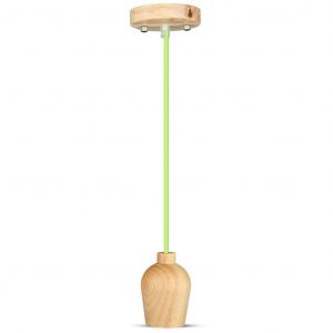 Filo verde chiaro a ciondolo in legno