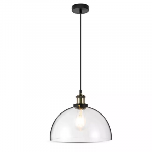 Luce a sospensione in vetro vintage trasparente d: 200