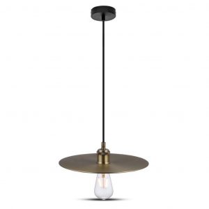 Luce a sospensione in metallo oro Matt