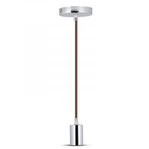 Coppa di metallo cromato a sospensione marrone chiaro