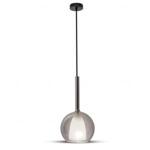 Doppio vetro Gungrey+Luce a sospensione bianca D: 180mm