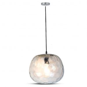Lampadina a forma rotonda di vetro leggera a pendente d design d: 250mm