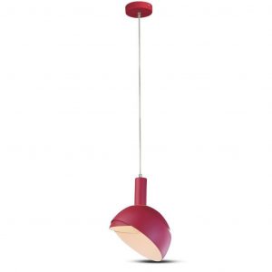 Porta della lampada a sospensione in plastica E27 con tonalità in alluminio scivolo rosa