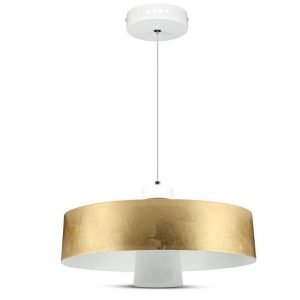 Luce a ciondolo a LED da 7W (acrilico) paralume oro 3400*190mm 4000K