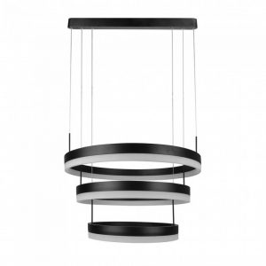 Lampadario a luce morbida da 92 W 3000K NERO Dimmabile