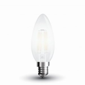 Bulbo LED 4W Filamento E14 Candela di copertura del gelo 6400K