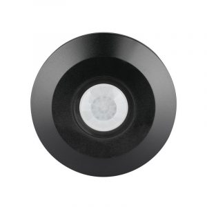 Sensore del soffitto PIR piatto nero