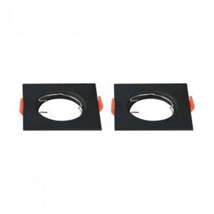 GU10 adatto quadrato nero