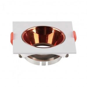 GU10 Fraziatura quadrata quadrata + Riflettore in oro rosa