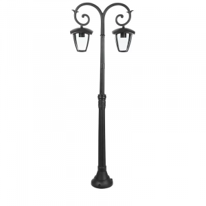 Lampada palo 2xe27 1410mm ip44 nero
