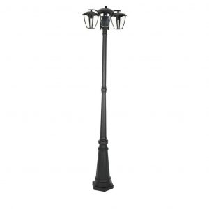 Lampada a palo 3xe27 1990mm ip44 nero