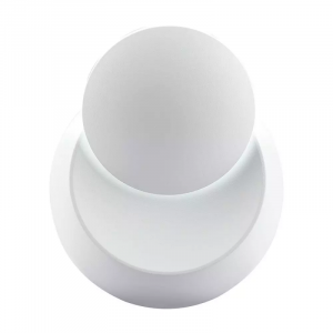 Lampada da parete da 5 W con corpo bianco bridglux round 3000k