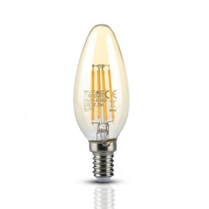 Bulbo LED – Filamento 4W E14 Candela Amber Cover 2200K