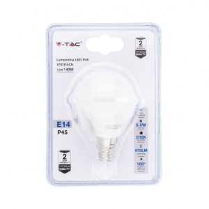 Lampadina LED 5.5W E14 P45 2700K (Blister 1 Pezzo)