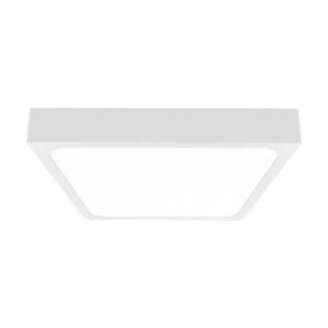 Luce a cupola LED da 30 W 4000k quadrati, cornice bianca IP44