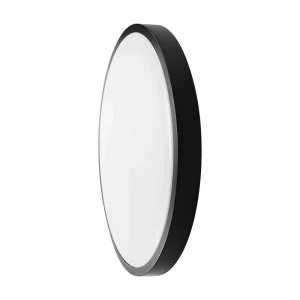 Luce a cupola a LED da 24 W Samsung Chip 3000K Frame nero rotondo IP44