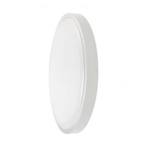 Luce a cupola a LED da 18 W con sensore Samsung chip 4000k rotondo telaio bianco IP44