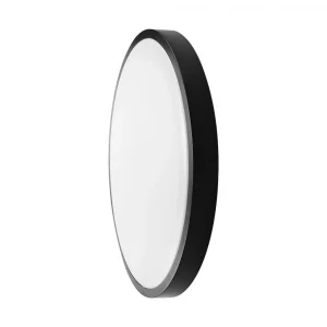 Luce a cupola a LED da 18 W con sensore Samsung chip 4000k rotondo telaio nero IP44