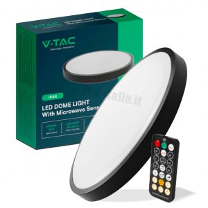 Sensore a microonde a microonde rotondo a cupola LED da 24 W 4000K IP44