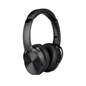 Cuffia bluetooth wireless con testa rotabile 500 mAh nero con borsa