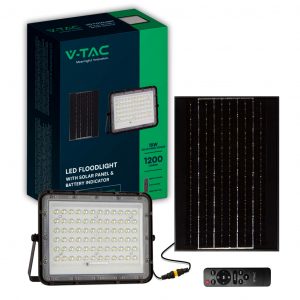 FILLA SOLARE LED da 15 W 4000K batteria sostituibile da 3 m Bramo nero