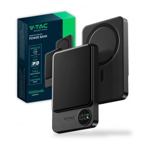 10000 mAh 9mm Ultra sottile mega mega in alluminio in alluminio magnetico Power Bank wireless Spazio di carica rapida grigio