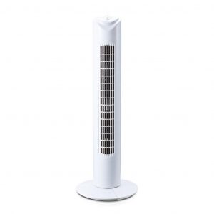 Fan di torre da 45 W con oscillazione e funzione timer 4 pulsanti 3 pale (31 pollici)
