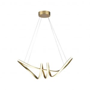 Lampada decorativa sospesa a LED da 24 W 720*300 Codice d’oro Champagne 3000K