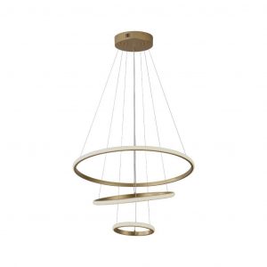 Lampada decorativa sospesa a LED da 32 W 600*400*200 vernice oro corpo 3000K