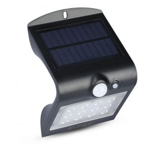 Luce a parete solare a LED da 1,5 W 4000K+4000K NERO+BLASO