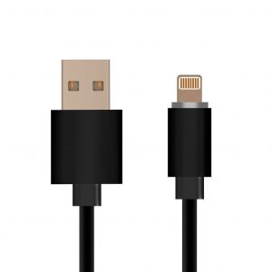 Cavo iPhone nero con licenza MFI
