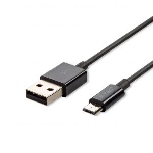 Serie da 1M Micro USB Cable Black Silver