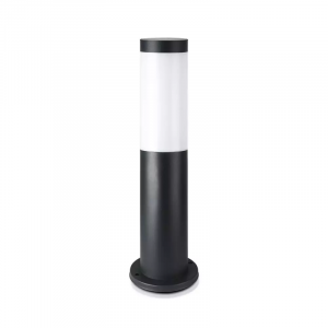 Lampada da bollard E27 45 cm con corpo in acciaio inossidabile nero IP44