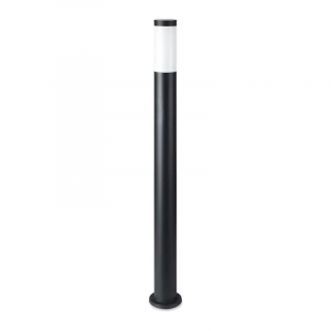Lampada di bollard E27 80 cm con corpo in acciaio inossidabile inossidabile nero IP44