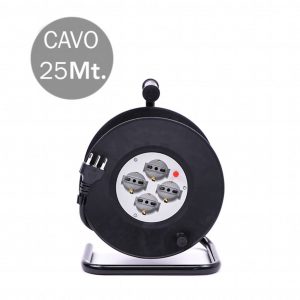4 prese 2p/schuko con protezione termica ripristinabile cavo lunghezza 25m 3×1,5 mm con plug da 16a