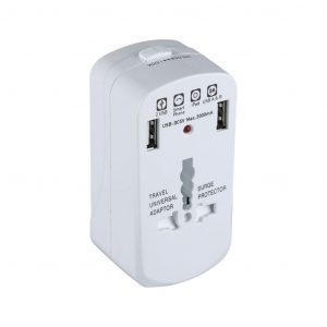 Adattatore universale con protezione da sovraccarico, pacchetto doppio blister con 2U 2A