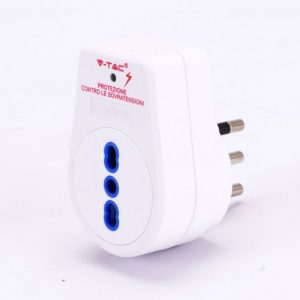 Adattatore preca italiana 1 via 10/16a ​​con protezione contro le Sovratensioni con spina italiana da 16a