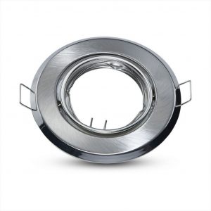 GU10 Round Spotlight Fitting Satin Nickle 2 PC/Box D: 93