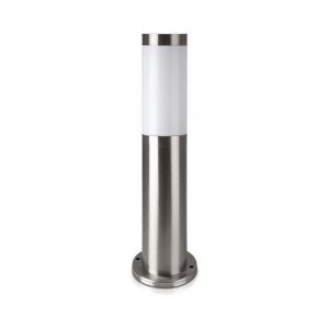 Lampada da bollard E27 80 cm con nichel raso in acciaio inossidabile IP44