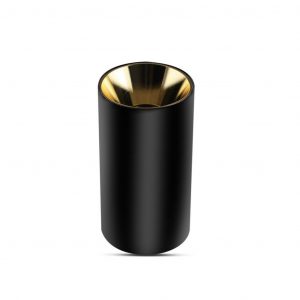 GU10 adatto rotondo nero + oro